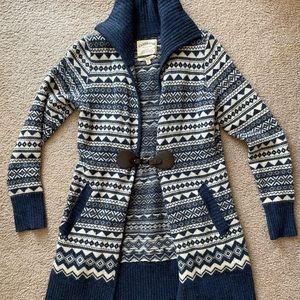 Comfy Cozy professional business casual blue sweater/ cardigan